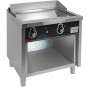 Frytop Acero Rectificado a Gas 80x75 cm, con Armario, 2 Quemadores HR Fainca FT7508E