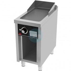 Frytop Cromo Duro a Gas, Placa 40x75 cm, 1 Quemador, Fondo 75 cm, HR Fainca FT7504ECR
