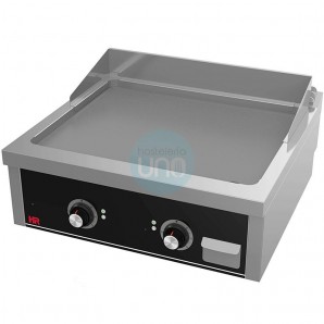 Frytop Eléctrico Trifásico Placa 80x75 cm Rectificada, Sobremesa, 2 Quemadores, Fondo 75 cm, HR Fainca FTE7508S