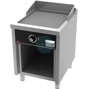 Frytop Eléctrico Trifásico Placa 60x75 cm Rectificada, con Mueble, 1 Quemador, Fondo 75 cm, HR Fainca FTE7506E