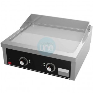 Frytop Eléctrico Trifásico Placa Cromo Duro 80x75 cm, Sobremesa, 2 Quemadores, Fondo 75 cm, HR Fainca FTE7508SCR