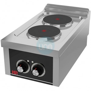 Cocina Eléctrica Sobremesa, 2 Placas, 40 cm Ancho, Fondo 75 cm, HR Fainca CE2P750S