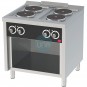Cocina Eléctrica Trifásica, 4 Placas de Ø 22 cm, 80 cm Ancho, Fondo 75 cm, de Pie con Mueble, HR Fainca CE4P750E