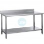 Mesa Baja Mural, 70 cm Ancho, 1 Estante, Fondo 60 cm, Alto 60 cm, Acero inoxidable, MBM7060