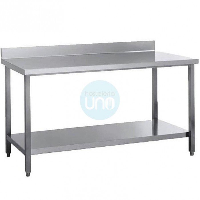 Mesa Baja Mural, 40 cm Ancho, 1 Estante, Fondo 70 cm, Alto 65 cm, Acero inoxidable, MBM40605 Mesa Baja Mural, 40 cm Ancho, 1 Estante, Fondo 70 cm, Alto 65 cm, Acero inoxidable, MBM40605