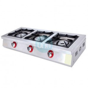 Cocina Gas Sobremesa, 3 Fuegos, Fondo 49 cm, Gas Natural, Marchef