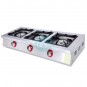 Cocina Gas Sobremesa, 3 Fuegos, Fondo 49 cm, Gas Natural, Marchef