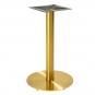 2 Bases de mesa bombay 72do, acero inoxidable, dorada, base de acero de 8 mm. 45 cms de diámetro, altura 72 cms - 2 unidades