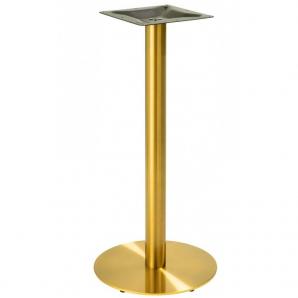2 Bases de mesa bombay 110do, acero inoxidable, dorada, base de acero de 8 mm. 45 cms de diámetro, altura 110 cms - 2 unidades
