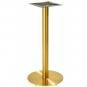 2 Bases de mesa bombay 110do, acero inoxidable, dorada, base de acero de 8 mm. 45 cms de diámetro, altura 110 cms - 2 unidades