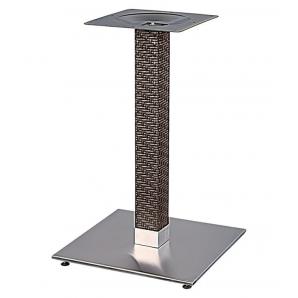 2 Bases de mesa olby 72, columna revestida, base de acero de 8 mm. 45 x 45 cm, altura 72 cms - 2 unidades