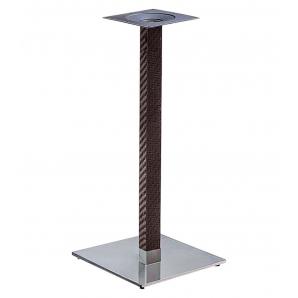2 Bases de mesa olby 110, alta, columna revestida, base de acero de 8 mm. 45 x 45 cm, altura 110 cms - 2 unidades