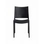 4 Sillas capri, apilable, tratamiento anti uv, polipropileno antracita - 4 unidades