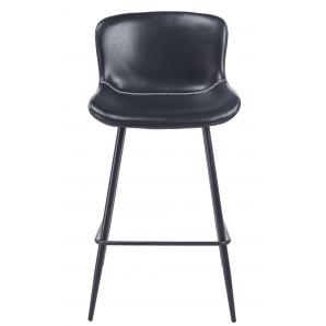 4 Taburetes samper, metal, similpiel vintage negra - 4 unidades
