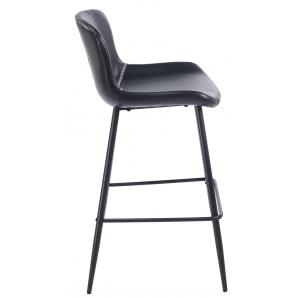 4 Taburetes samper, metal, similpiel vintage negra - 4 unidades