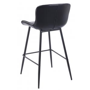 4 Taburetes samper, metal, similpiel vintage negra - 4 unidades
