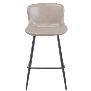 4 Taburetes samper, metal, similpiel vintage gris - 4 unidades