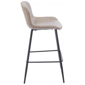 4 Taburetes samper, metal, similpiel vintage gris - 4 unidades
