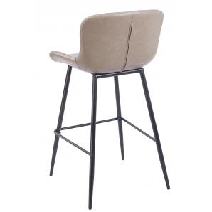 4 Taburetes samper, metal, similpiel vintage gris - 4 unidades