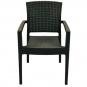 4 Sillones larry, apilable, polipropileno antracita - 4 unidades