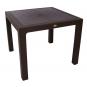 Mesa faro, polipropileno marrón chocolate, 90 x 90 cms