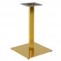 2 Bases de mesa trocadero 72do, acero inoxidable, dorada, base de acero de 8 mm. 45 x 45 cms, altura 72 cms - 2 unidades