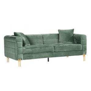 Sofá larios, 3 plazas, tejido corduroy verde claro