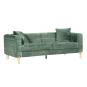 Sofá larios, 3 plazas, tejido corduroy verde claro