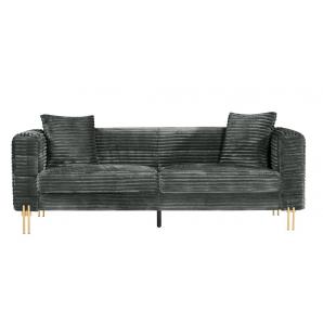 Sofá larios, 3 plazas, tejido corduroy gris