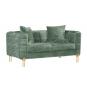 Sofá larios, 2 plazas, tejido corduroy verde claro