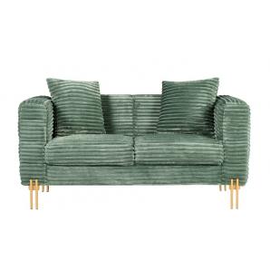 Sofá larios, 2 plazas, tejido corduroy verde claro