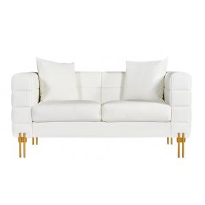 Sofá larios, 2 plazas, tapizado similpiel blanca