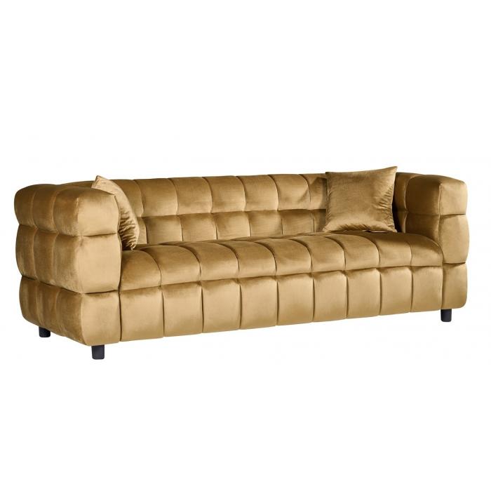 Sofá loring, 3 plazas, tejido velvet camel 34