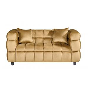 Sofá loring, 2 plazas, tejido velvet camel 34