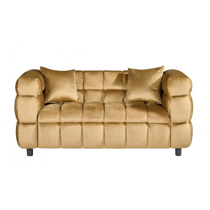 Sofá loring, 2 plazas, tejido velvet camel 34