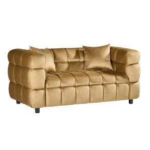 Sofá loring, 2 plazas, tejido velvet camel 34