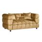 Sofá loring, 2 plazas, tejido velvet camel 34