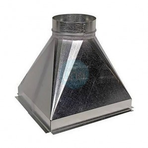 Tolva 7/7 para Tubo de Ø 25 cm, Acero Galvanizado