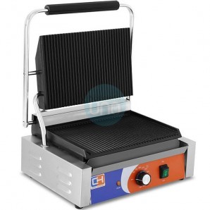 Plancha Grill Eléctrica, Simple, Ranurada, 43 cm Ancho, Fondo 37 cm, CH812