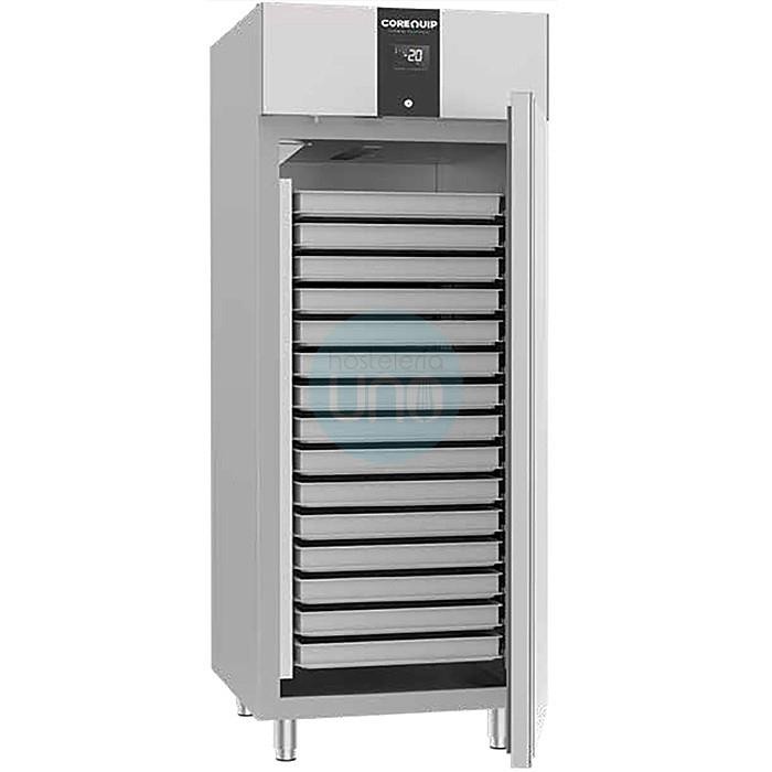 Congelador Vertical Acero inoxidable, Cubetas 60x40 cm, Fondo 92 cm, ideal Pastelería, Puerta opaca, COR8001 Congelador Vertical Acero inoxidable, Cubetas 60x40 cm, Fondo 92 cm, ideal Pastelería, Puerta opaca, COR8001