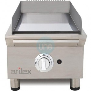 Plancha Frytop a Gas Cromo Duro 15 mm Espesor, 1 Válvula, 2 Quemadores, Arilex Smash AR40FRY