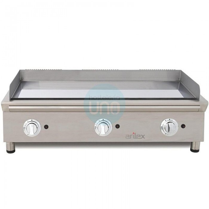 Plancha Frytop a Gas Cromo Duro 15 mm Espesor, 1 Metro Ancho, 3 Válvulas, 6 Quemadores, Arilex Smash AR100FRY Plancha Frytop a Gas Cromo Duro 15 mm Espesor, 1 Metro Ancho, 3 Válvulas, 6 Quemadores, Arilex Smash AR100FRY
