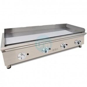 Plancha Frytop a Gas Cromo Duro 15 mm Espesor, 1,3 Metros Ancho, 4 Válvulas, 8 Quemadores, Arilex Smash AR130FRY