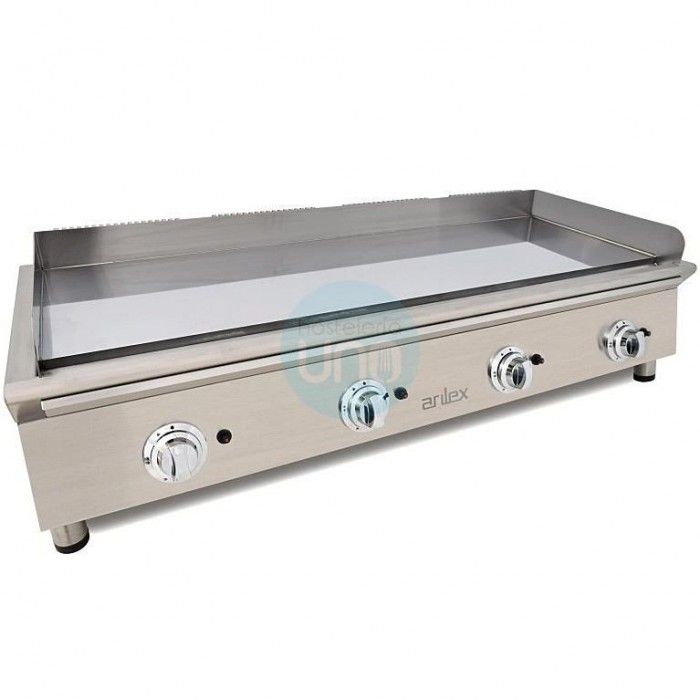Plancha Frytop a Gas Cromo Duro 15 mm Espesor, 1,3 Metros Ancho, 4 Válvulas, 8 Quemadores, Arilex Smash AR130FRY Plancha Frytop a Gas Cromo Duro 15 mm Espesor, 1,3 Metros Ancho, 4 Válvulas, 8 Quemadores, Arilex Smash AR130FRY