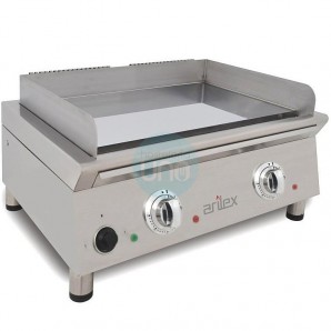 Plancha Frytop Eléctrica Cromo Duro 15 mm Espesor, 70 cm Ancho, 2 Mandos, 2 Contactores, Trifásica, Arilex Smash AR70FRYE