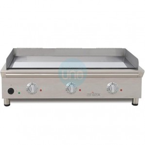Plancha Frytop Eléctrica Cromo Duro 15 mm Espesor, 1 Metro Ancho, 3 Mandos, 3 Contactores, Trifásica, Arilex Smash AR100FRYE