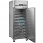 Congelador Vertical Acero inoxidable, 9 Estantes 60x80 cm, Fondo 1 Metro, 850 Litros, Puerta opaca, Ruedas, Pastelería, TEFCOLD