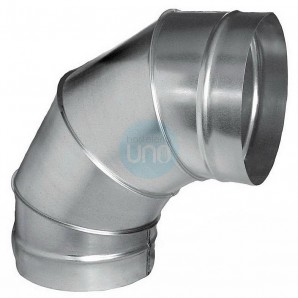 Codo de 90 para Tubo de Ø 20 cm, Acero Galvanizado