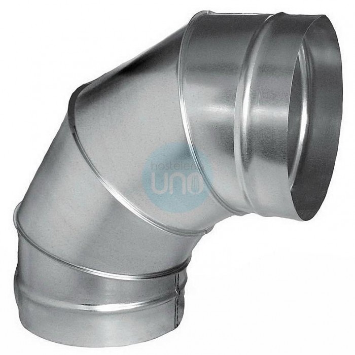 Codo de 90 para Tubo de Ø 20 cm, Acero Galvanizado