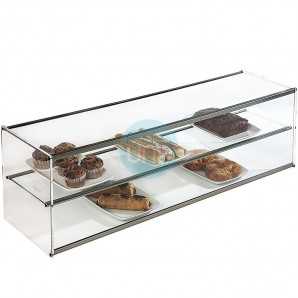 Vitrina Neutra, 90 cm Ancho, Fondo 45 cm, 2 Alturas, Cristal Recto, 1 Estante, Abiertas Atrás, VGVRLE